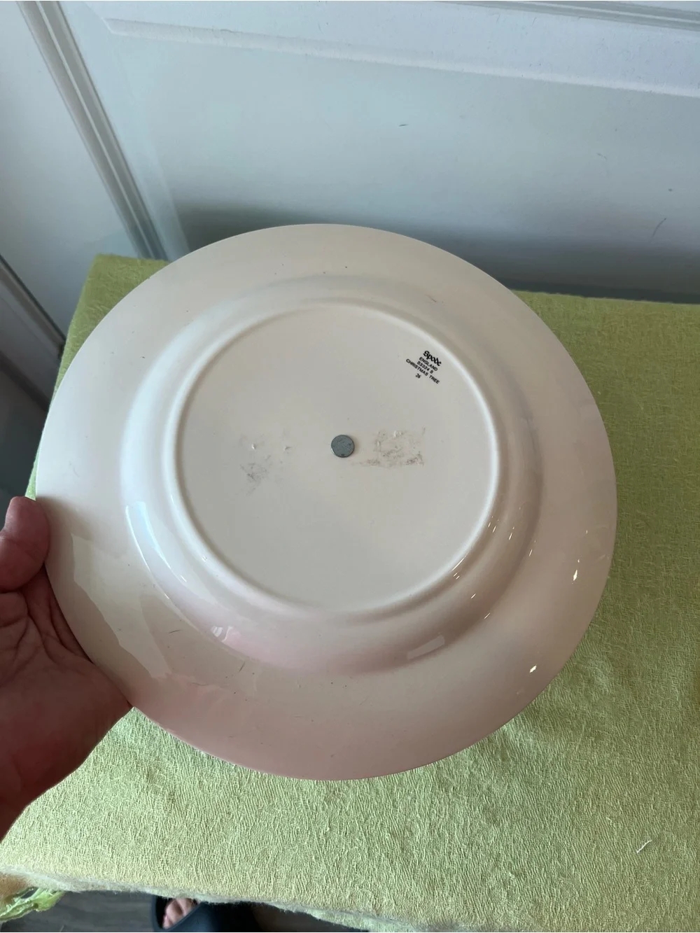 Spode Christmas Tree Cookie Platter - White and Green